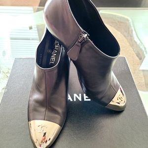 CHANEL Metal-Toe CC Lambskin Booties!!! 🔥🔥🔥
